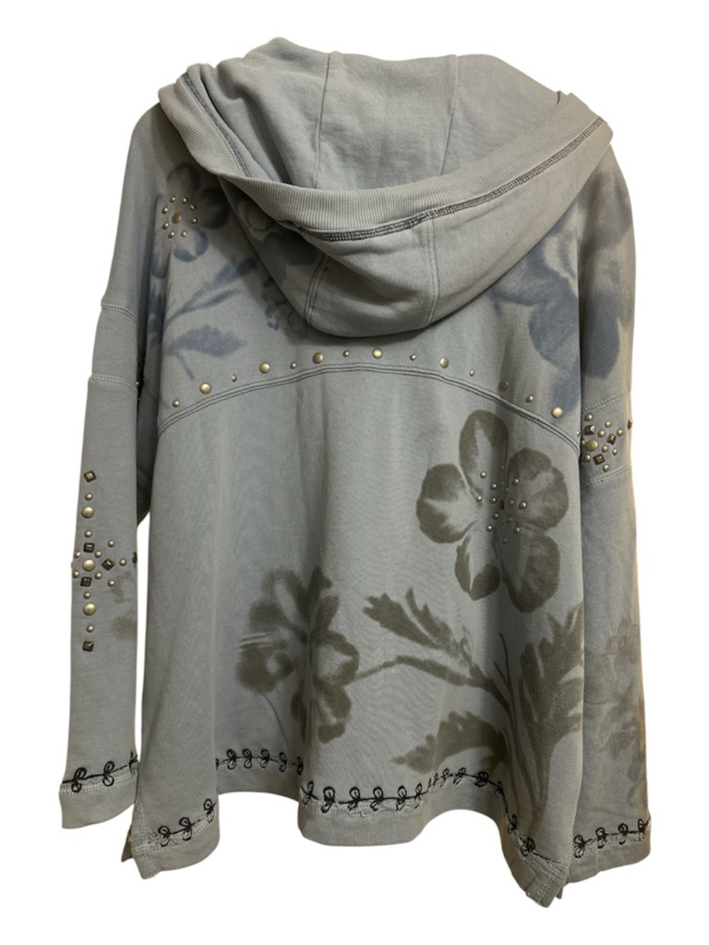 Free People/We The Free Silver Half Zip Hoodie NWT Size XS Current on FP - Picture 6 of 8